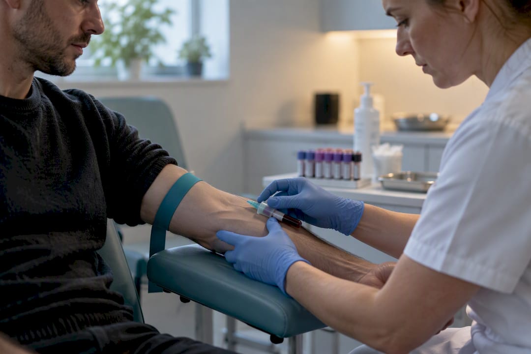 Blodprøve taget under klinisk sikkerhedsstudie