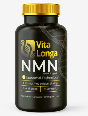 VITA LONGA NMN, 60 kapsler. 500 mg. NMN, 98% renhed